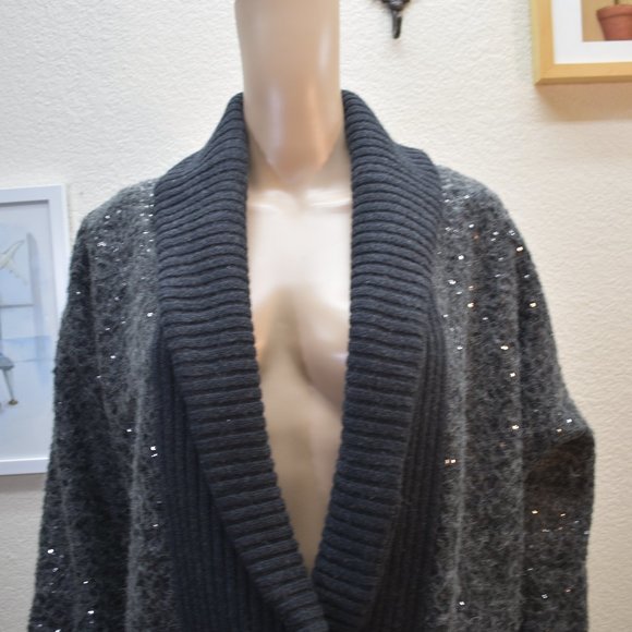 Diane Von Furstenberg Charcoal Pea Coat - Picture 5 of 11